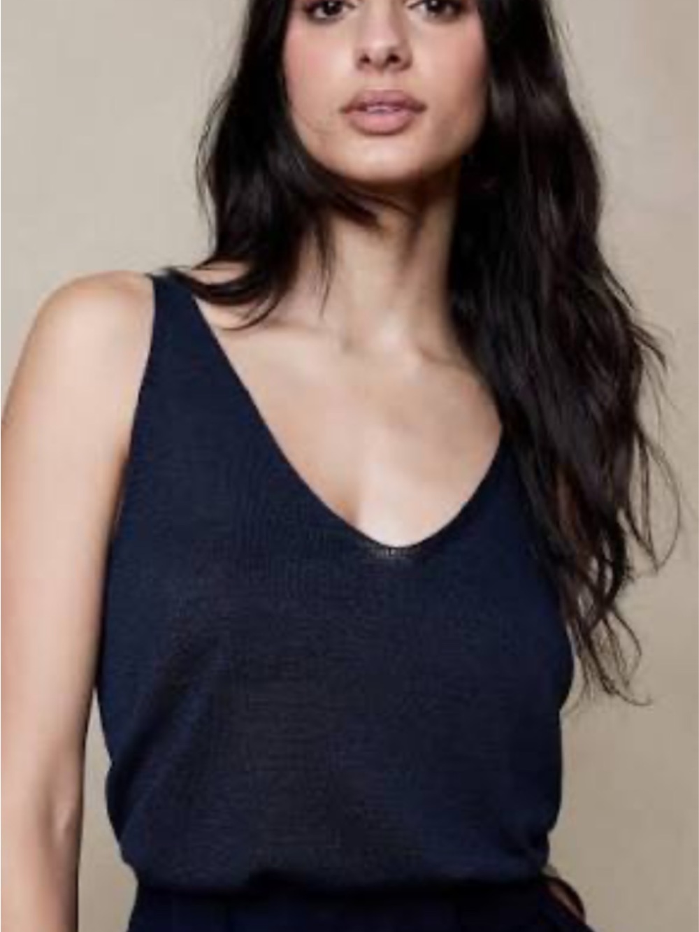 Banana Republic Costa Linen- Blend Tank